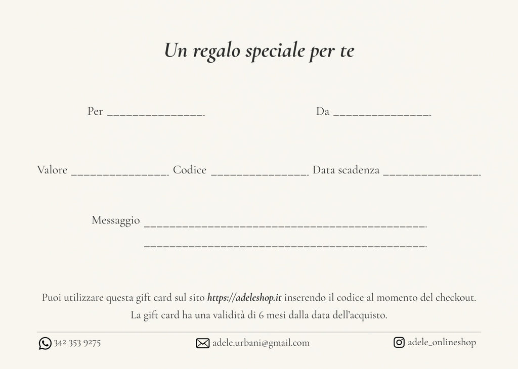 GIFT CARD STANDARD