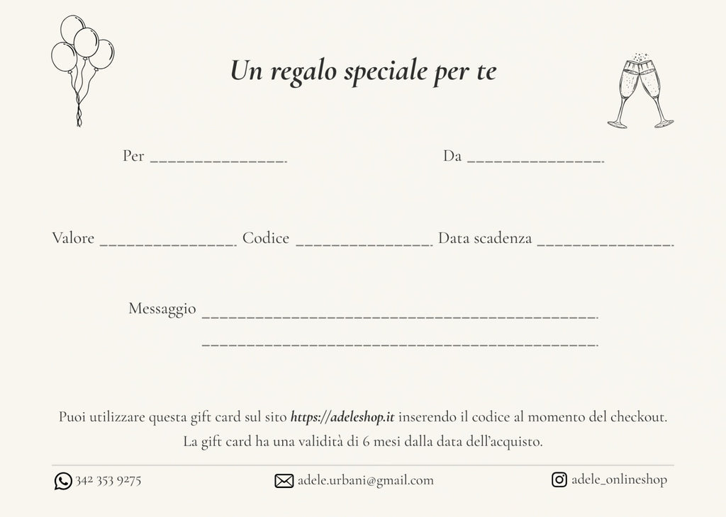 GIFT CARD COMPLEANNO